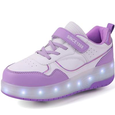 29-40 Children's Luminous Sports Shoes Rubbing Shoes Children's Shoes Solid Milk Patch Can Charging Lamp Shoes