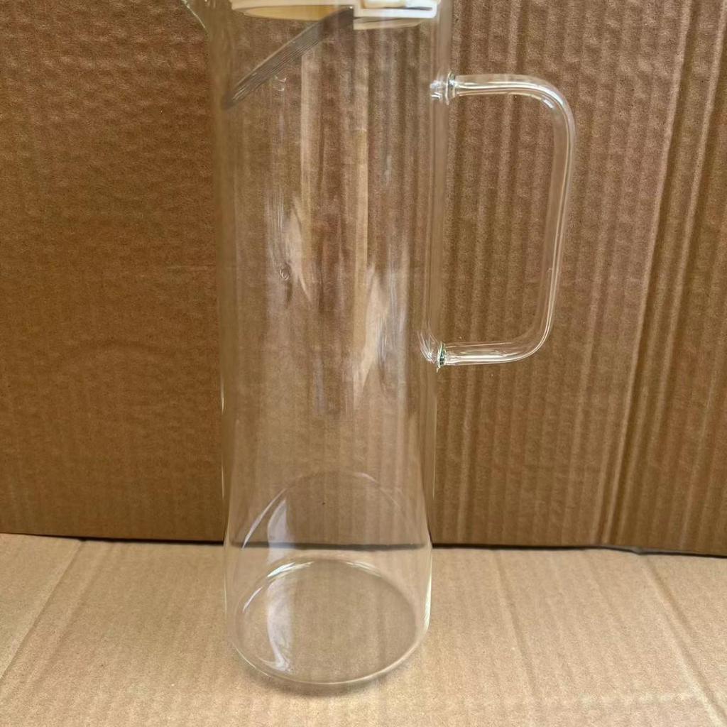 Amber High-Capacity Glass Pitcher Set for Cold Beverages