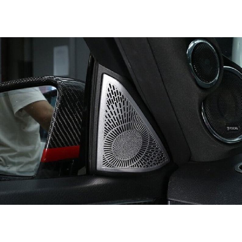 Inner Front Aluminum Silver A Pillar Speaker Frame Cover For Benz E-Class 12-15