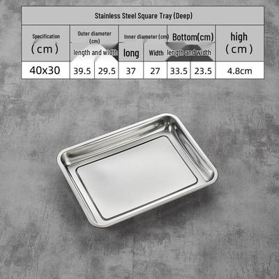 Magnetic Stainless Steel Rectangular Steaming Tray