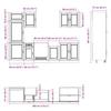 7 Piece Kitchen Cabinet Set Porto Smoked Oak Wood Based Panel
