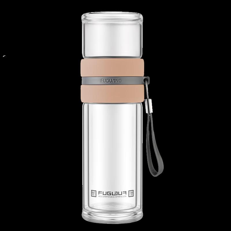 Fuguang G1609-SH-290 Double-Layer Glass Tea Infuser Bottle