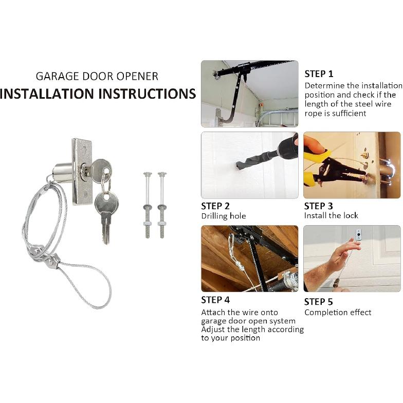 

Universal Garage Door Opener Emergency Garage Door Disconnect Release Lock Kit 1 pack