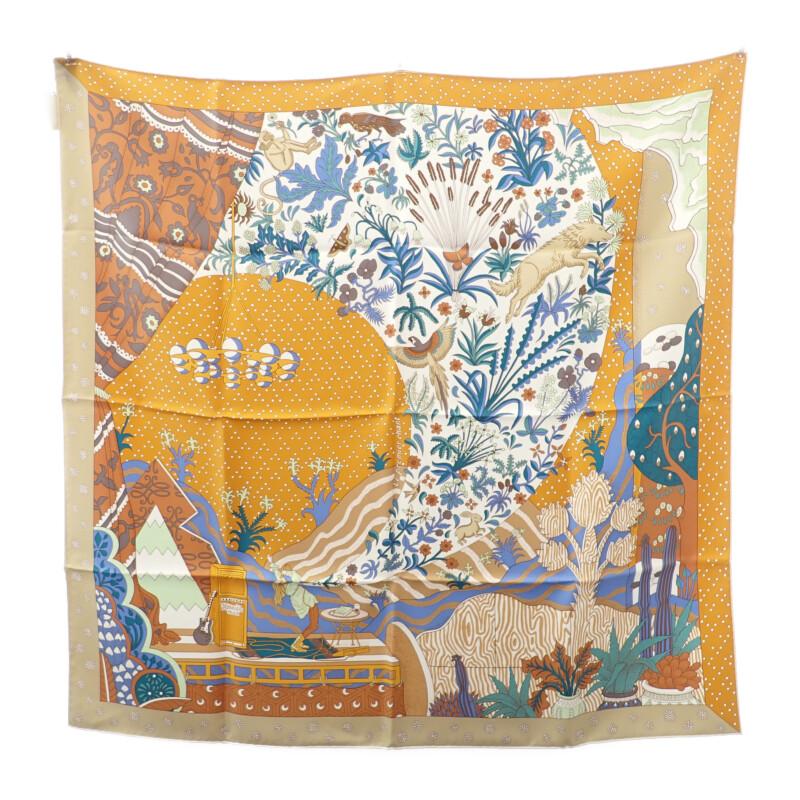 HERMES   scarf yellow silk Women