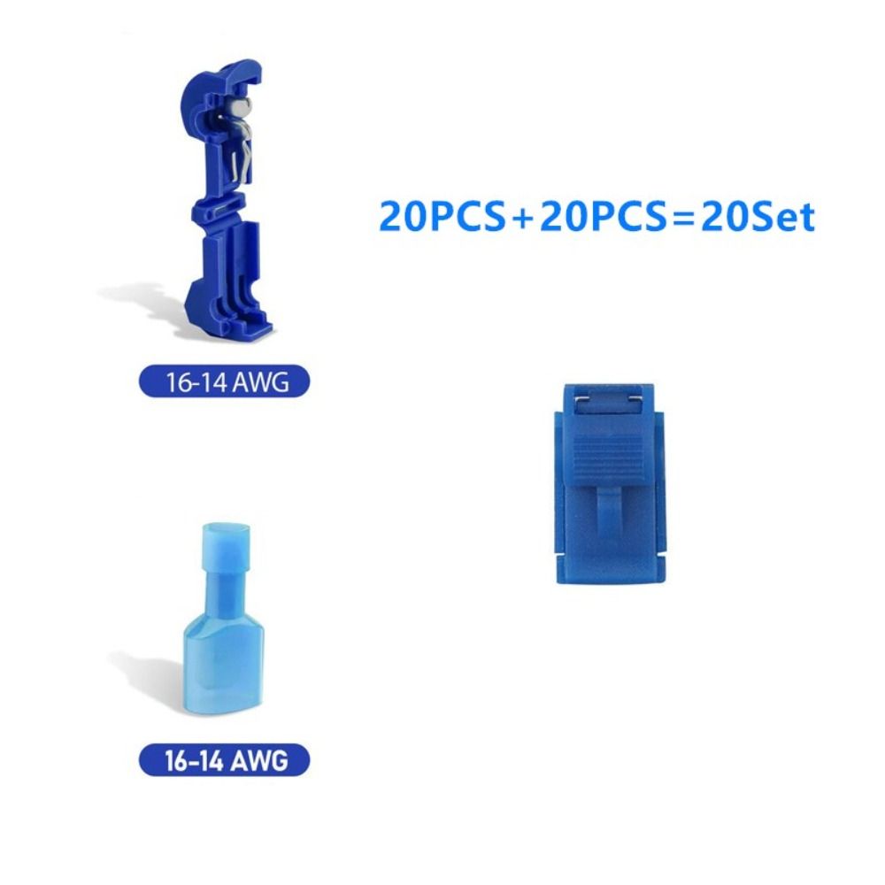 20PCS/Set T-shaped Crimp T-Tap Wire Connector Waterproof Crimp Wire Terminal  Electrical