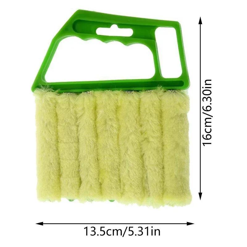 

1pcs Window Cleaning Brush Microfiber Air Conditioner Cleaning Duster Cleaner Wash Venetian Blind Blade Cleaning Cloth Kitchen Tool зелёный