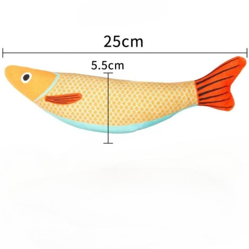 Simulated Cat Toy 3D Simulation Fish Saury Goldfish Kitten Toys Pillowfish Interactive Cat Chew Bite Plush Toy Supply For Pets