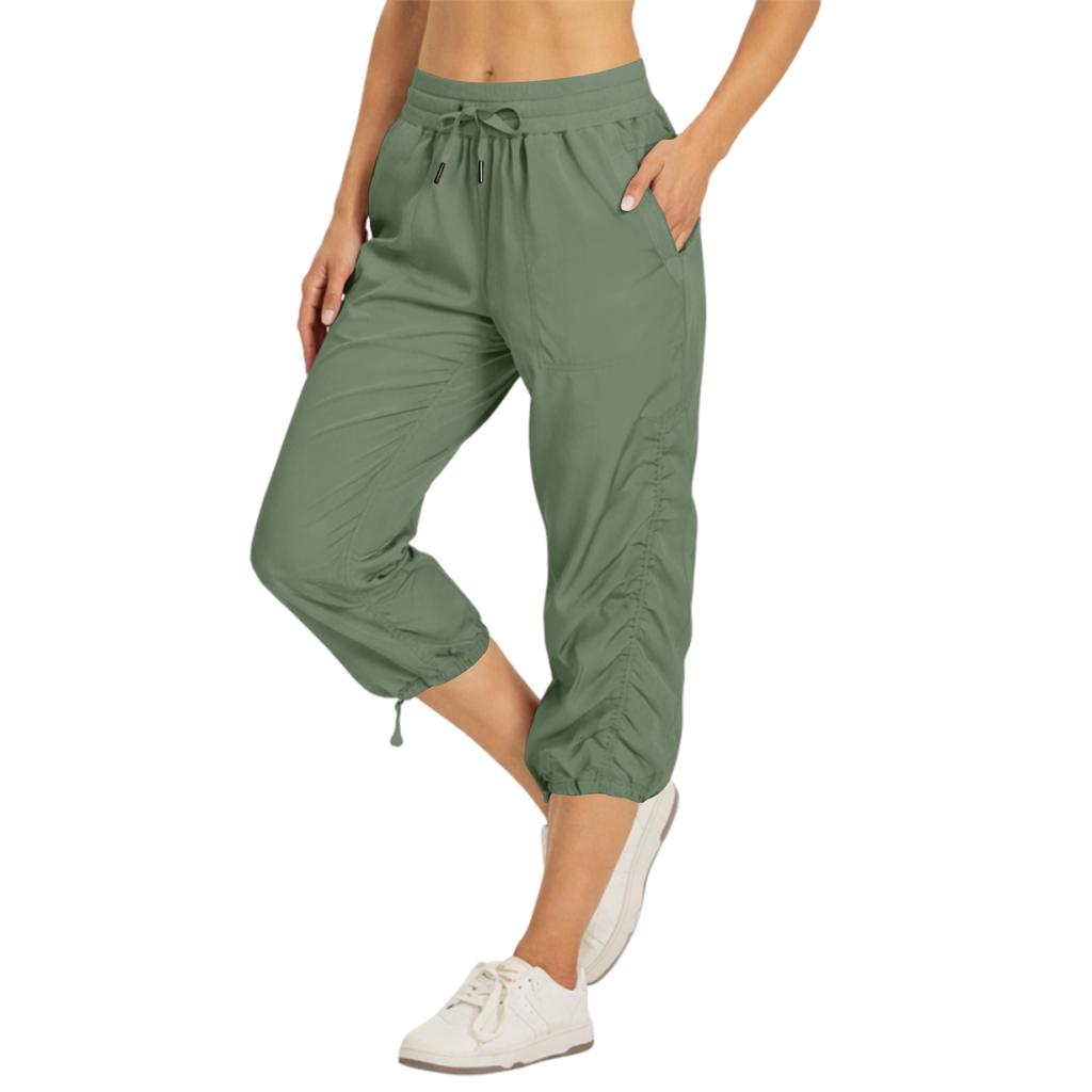 Women's Pleated Cargo Hiking Pants With Pockets