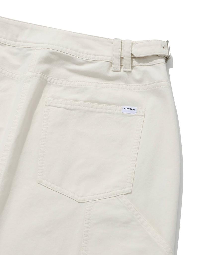 COVERNAT WOMAN Cotton Fatigue Skirt Ivory