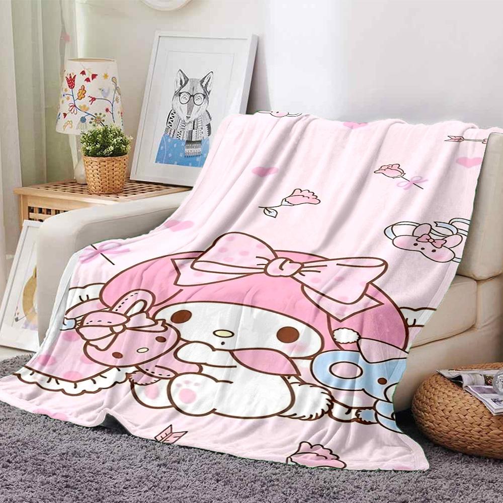 

1 шт. одеяло My Melody Hello Kitty Легкое фланелевое покрывало для дивана кровати путешествий кемпинга гостиной1104L 80cmx120cm(31inx47in)