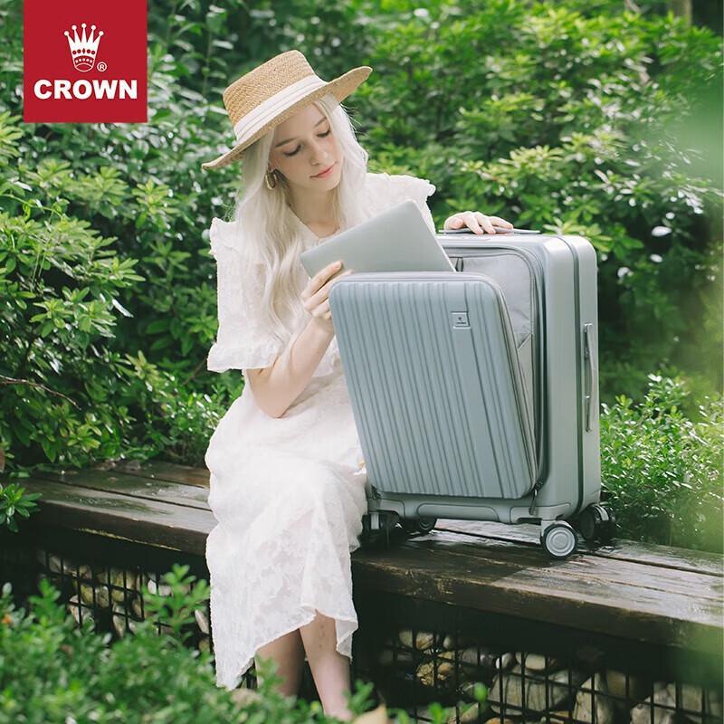 CROWN 20-Inch Aluminum Frame Carry-On Luggage
