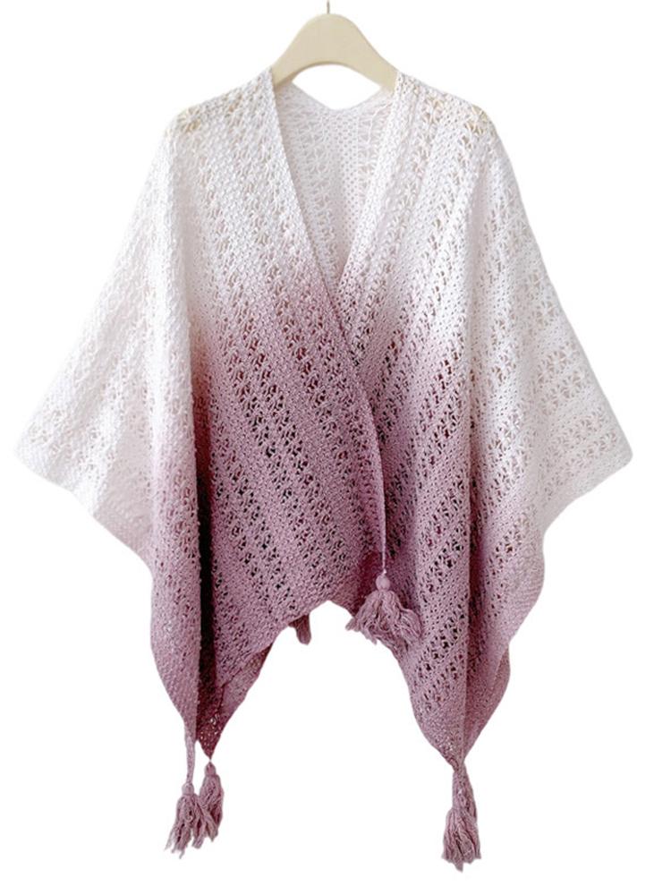 Spring Summer Thin Scarf Women Layers Poncho Sweet Color Spliced Hollow Wrap Shawl Casual Scarve Capa Para Mujer Pashmina Cloak