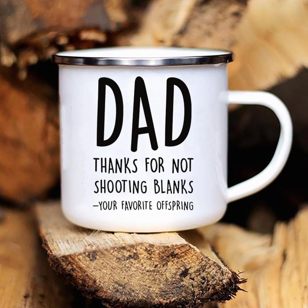 Papa, du bist nicht alt, du bist ein Klassiker, Aufdruck, lustige Emaille-Kaffeetasse, originelle Frühstückstassen zum Sublimieren, süße Campingtasse für Freunde