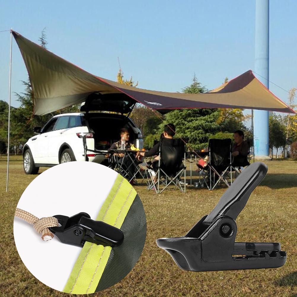 10 Stück Outdoor Camping Zeltklemmen Planenclips Kunststoffklemme Haken Leinwand Spannwerkzeug Zeltzubehör