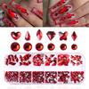 Nagelkonst Smycken 12-Fack Förpackad Glas Strass Nagelkonst Diamant Specialformad Diamant Nagelkonst Smycken Blandad