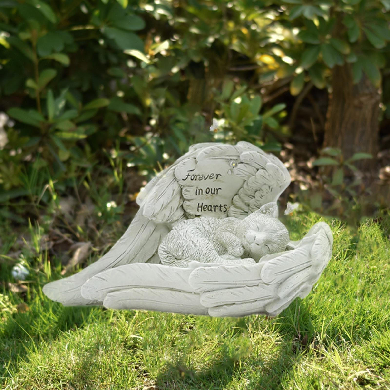 

Надгробный камень Мемориал для питомца Садовая статуя Прочное украшение Изящное кладбищенское украшение Cat