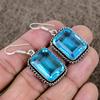 Swiss Blue Topaz Gemstone 925 Sterling Silver Jewelry Earring 1.77" KKG-991