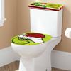4-Piece Christmas Toilet Seat Covers – Green Holiday Toilet Seat Covers Set, Festive Bathroom Decor For Christmas, Funny Xmas Bathroom Accessories