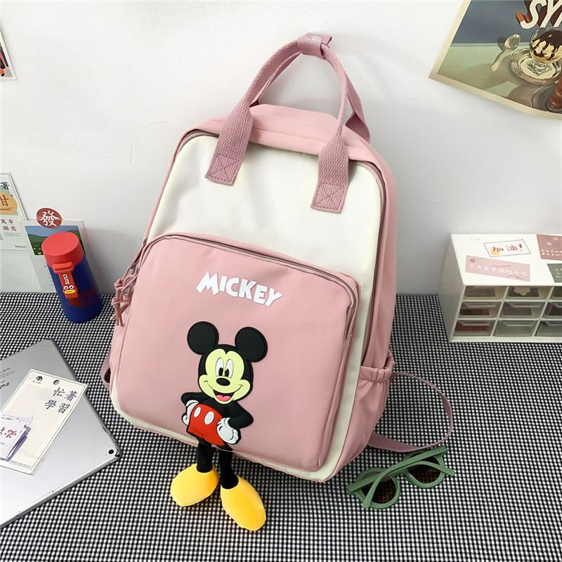 Design Blocked Color Children Backpack For Daily School Use
