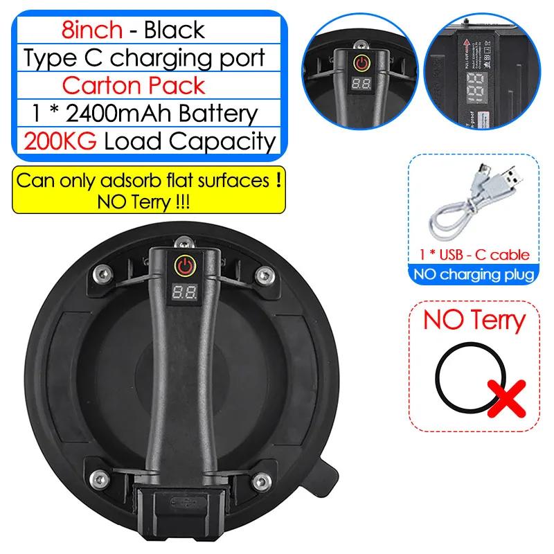 

8-дюймовая электрическая вакуумная присоска, сверхпрочный ручной подъемник для стеклянной гранитной плитки, ручные подъемные вакуумные присоски, нагрузка 200 кг