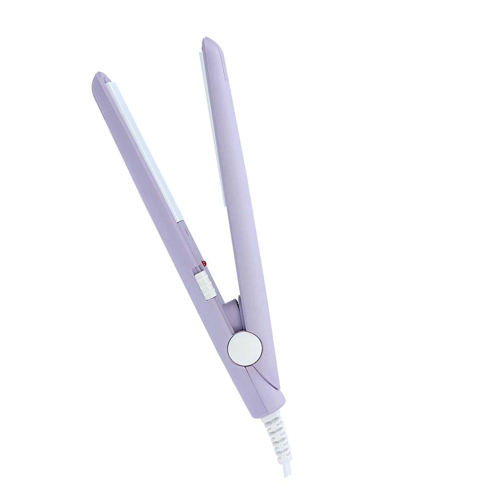 2 In 1 Hair Straightener Ceramic Tourmaline Plate Beauty Flat Iron Curler Purple