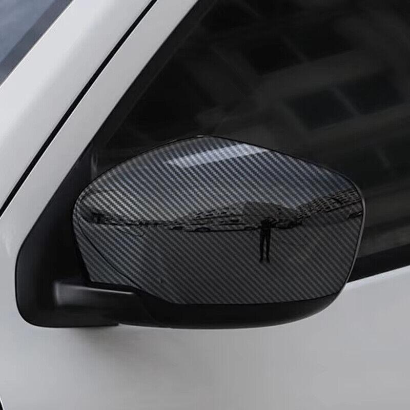 For Nissan Navara D23 NP300 2017- Car Sticker Rearview Side Mirror Cover Wing Cap Exterior Door Rear View Case Trim Carbon