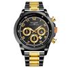 Notionr Fashion Men'S Waterproof Watch Stainless Steel Large Dial Business Watch Luminous Calendar Quartz Watch