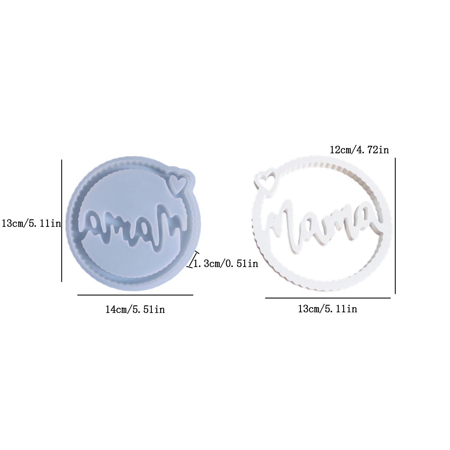 

Circle Mother Pendant Molds Silicone Mold Mother s Day Pendant Tag Plaster Drip Molds белый