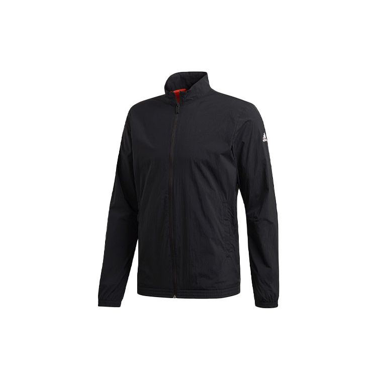 Adidas Solid Color Woven Sports Stand Collar Jacket Men jackets Black FL3902 S