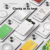 Elago MagSafe Card Case with Card Storage Transparent Card Holder with Various iPhones and MAGNETIC CLEAR CARD White Pocket, Slim, Design, Built-in