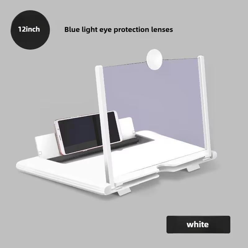 3D HD Phone Screen Amplifier Projector, Foldable Stand for Movies Videos Games, Compatible with All 10/12 Inch Smartphones