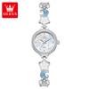 OLEVS Brand Luxury Women's Quartz Dress Watch Ladies Waterproof Steel Stars Moon Bracelet Wristwatch Womens Relogio Feminin