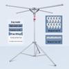 Foldable Clothes Drying Rack for Indoor and Outdoor Use - Floor-Standing Balcony Solution, Easy to Install in Bedrooms and More