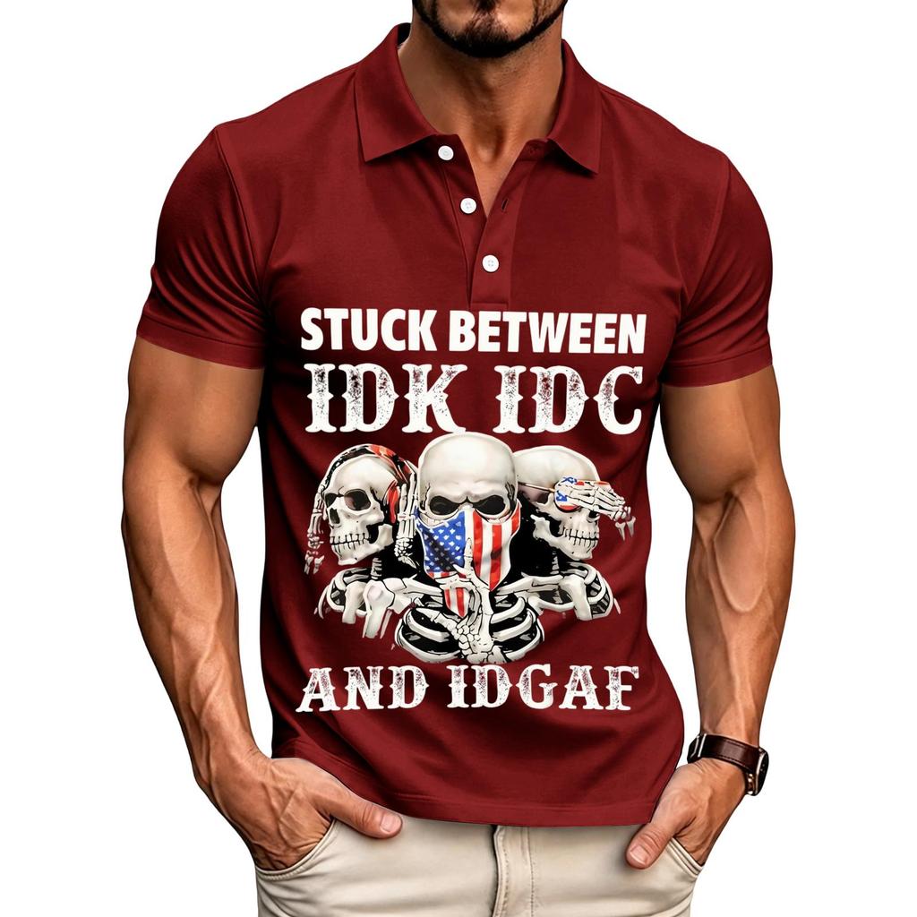 Men's Casual Letter Print Short Sleeve T-Shirt for Everyday Wear