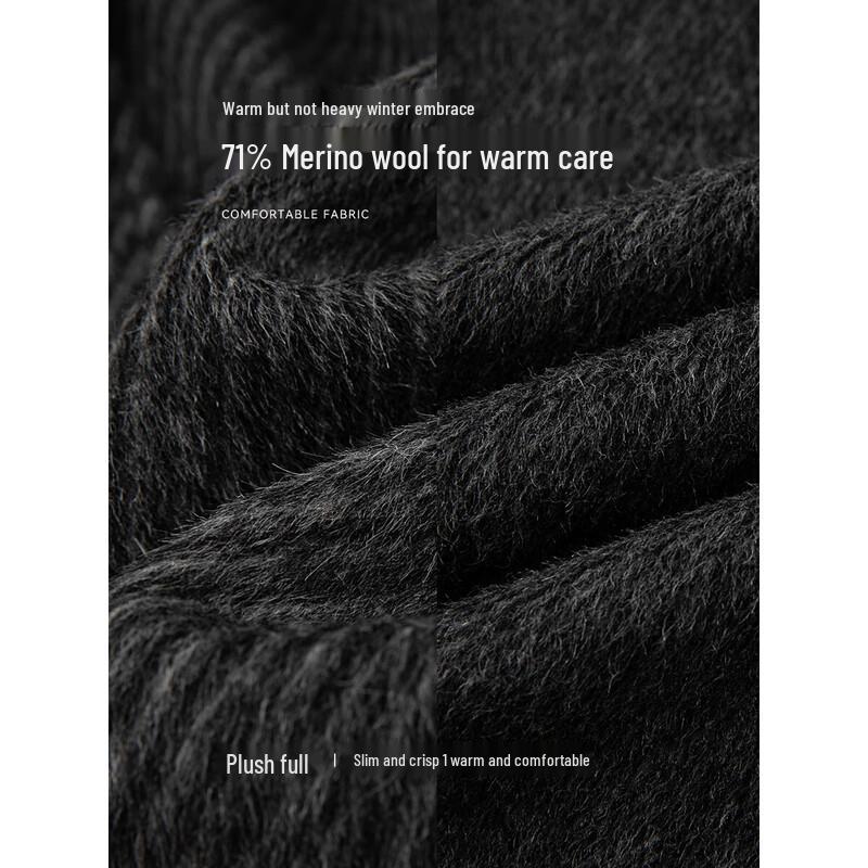 Mohan Yimei Women's Elegant Grey Twill Double-Sided Hooded Wool Robe Coat