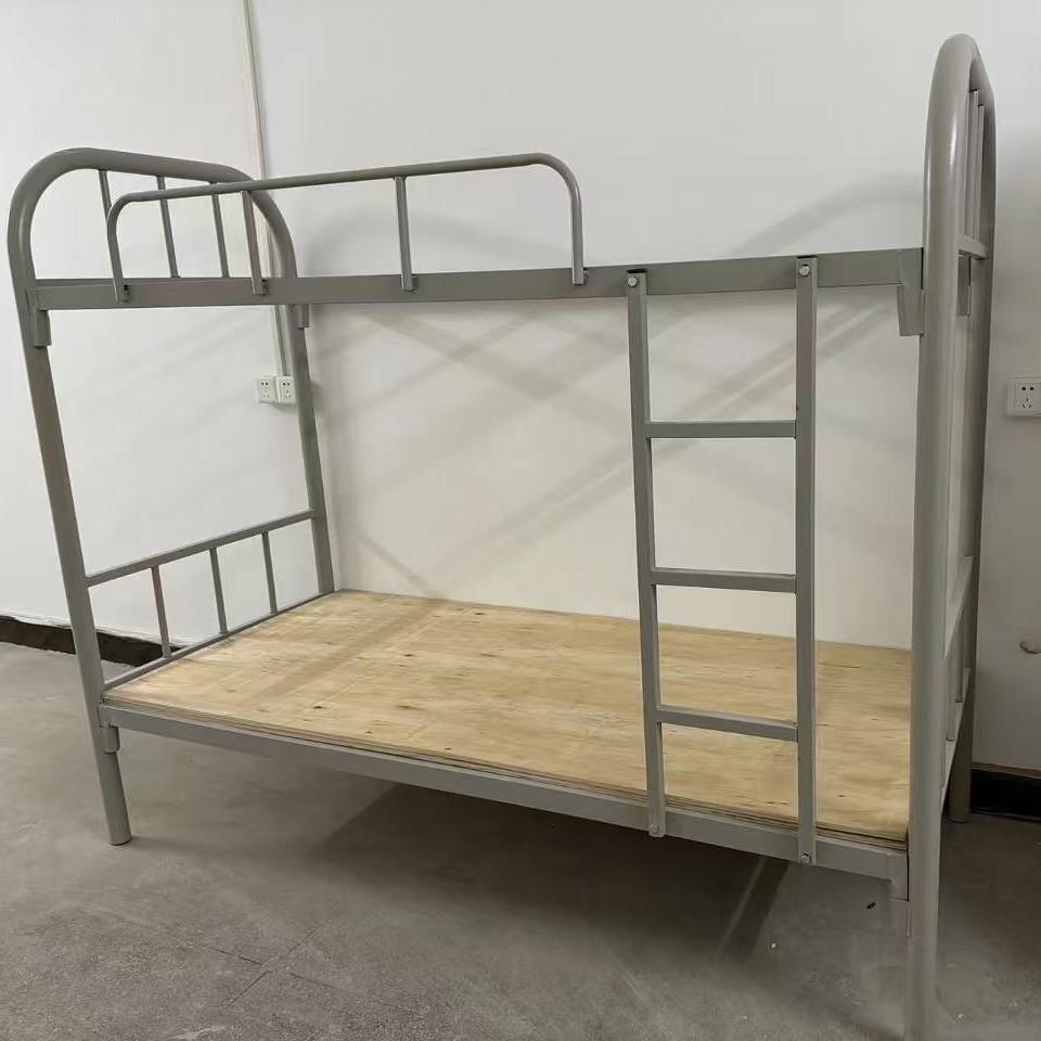 Double-Decker Wrought Iron Bunk Bed for Dorms and Construction Sites