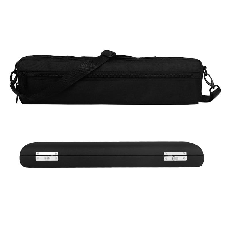 Simple 16 Hole Flute Case Black Oxford Cloth Flute Carrying Bag Easy To Carry