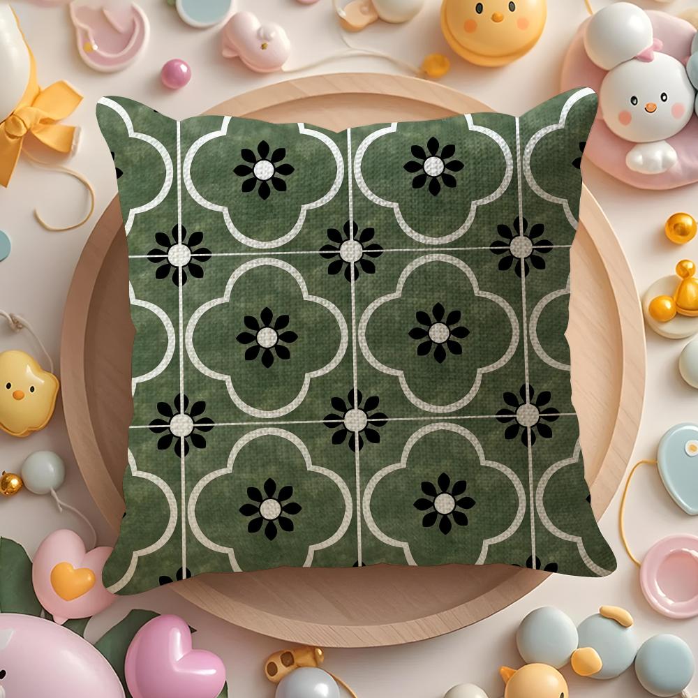 

French retro print Pillow Case Pattern Printed Pillowcase for Living Room Sofa Cushion Cover & Bedroom Decor 30cmx30cm