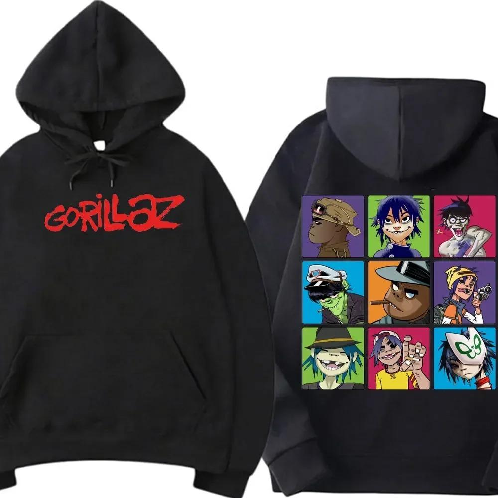 Autumn Winter  Coat Gorillaz Printing Women Men Hoodies Pullovers Long Sleeve Sweatshirt Streetwear Hoode Pullover Tracksuit Female Male Clothing