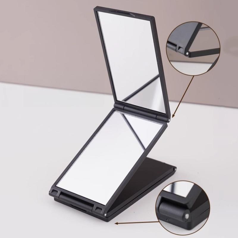 Folding Makeup Mirror Portable Handheld Pocket Mirror Minimalist Elegant Mirror Room Office Hand Decorative Mirrors Ornament