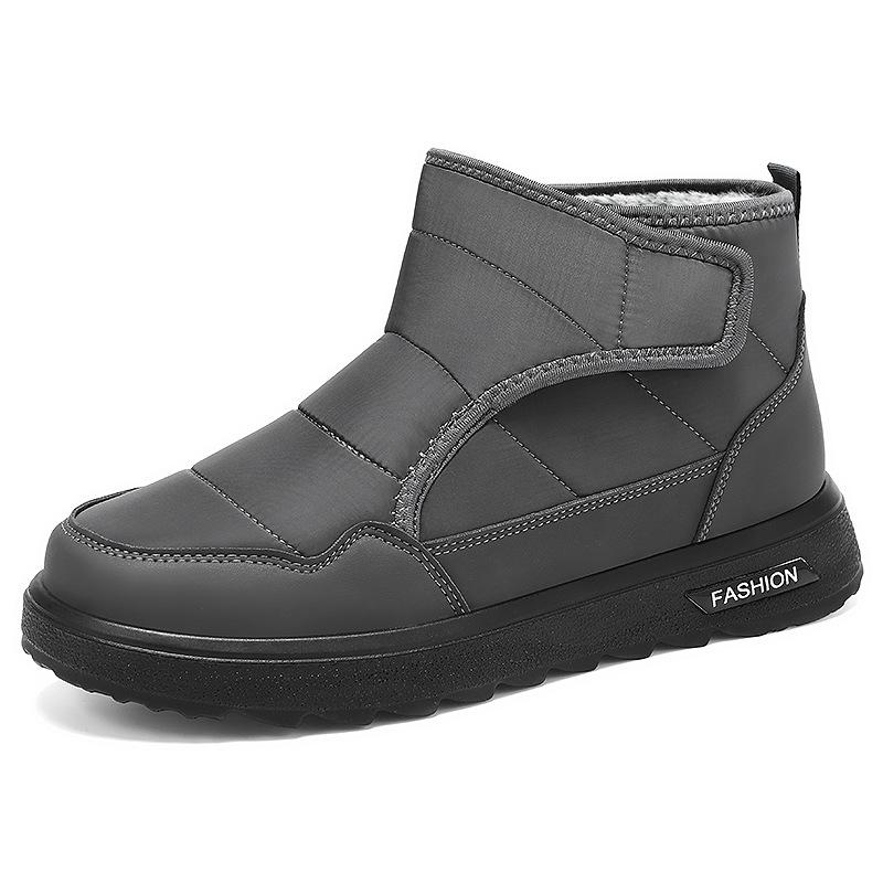 Men's Cotton Snow Boots, High-Top, Soft Sole, Polyurethane, Plus Velvet, Thickened, Warm, Cold Protection