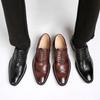 First Layer Cowhide Handmade Shoes New Brogue Business Formal Wear Genuine Leather Shoes Men's Derby Shoes Fashion