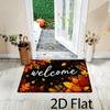 1pc Autumn Maple Leaf Welcome Mat, Fall WELCOME Entrance Door Mat, Thanksgiving Halloween Indoor Home Decor Mat - Kitchen Non-Slip Carpet, Autumn Atmo