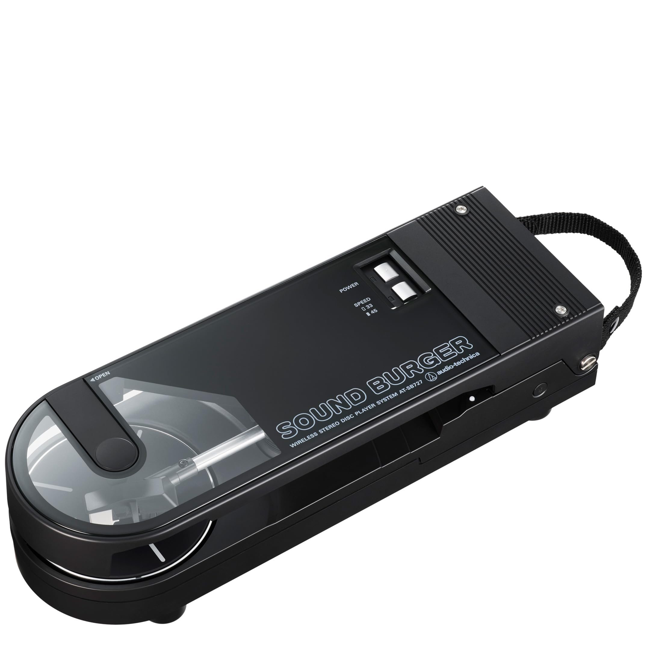 

BK Wireless Record Player Sound Burger Portable Small Lightweight USB Charging Bluetooth Belt Drive Black Audio-Technica AT-SB727 AT-SB727 []