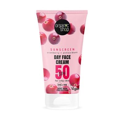 Organic Shop Brusinkový krém na obličej denní Spf50 50ml