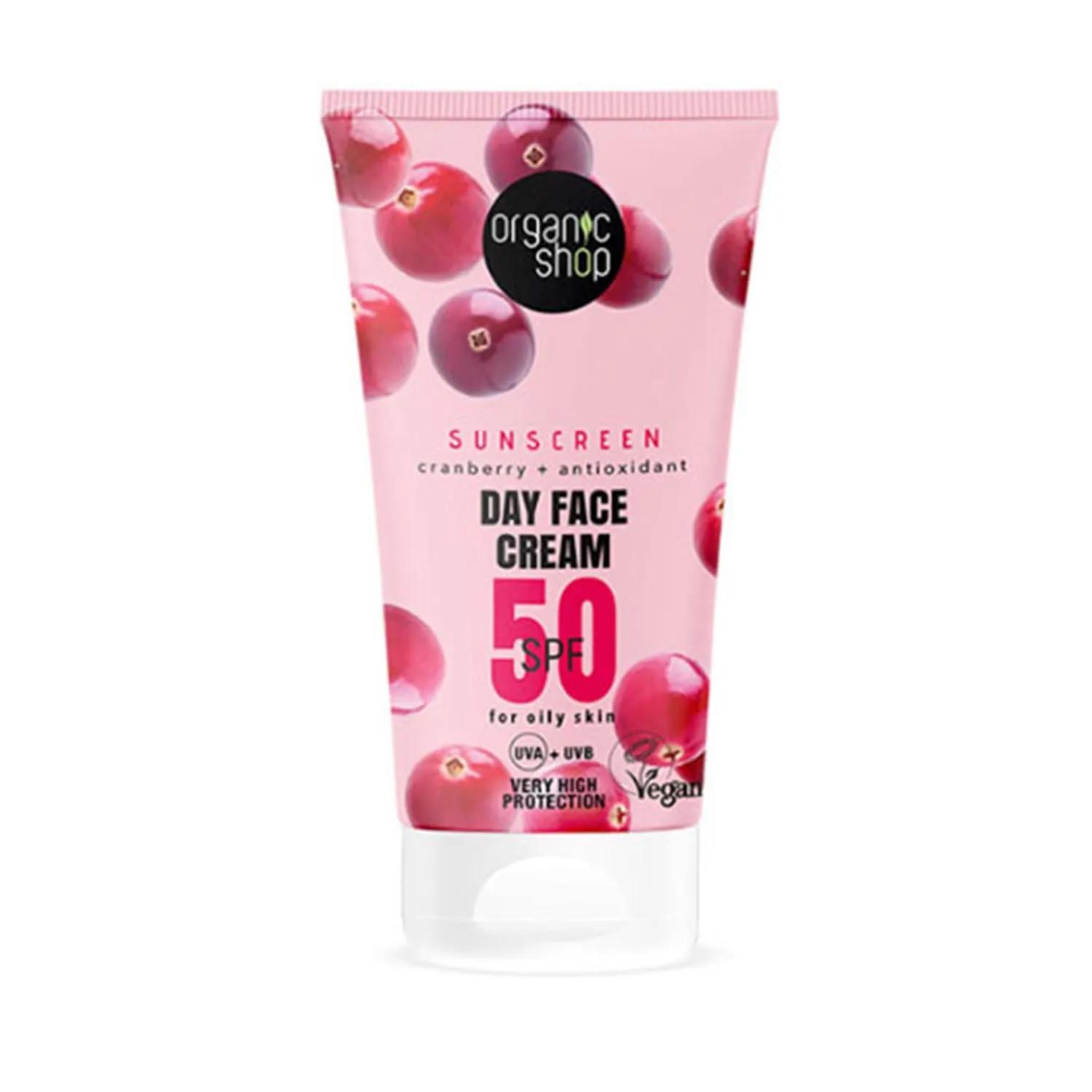 Organic Shop Клюква Дневной крем для лица SPF50 50мл