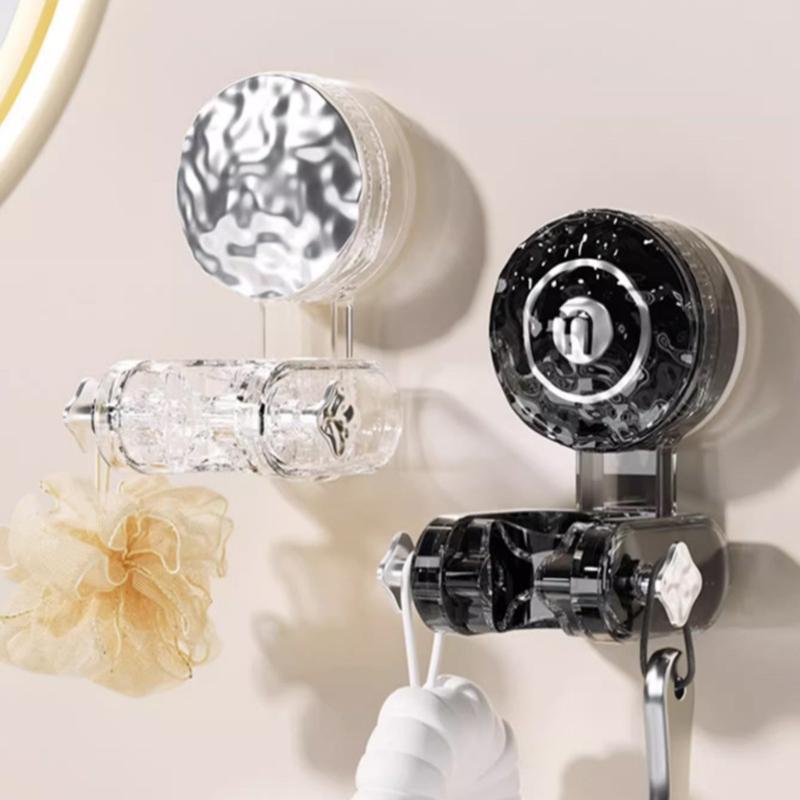 2Pieces Practical Movable Shower Head Holders Strong Suction Designs for Bathroom Accessory for Renters Hotel Use