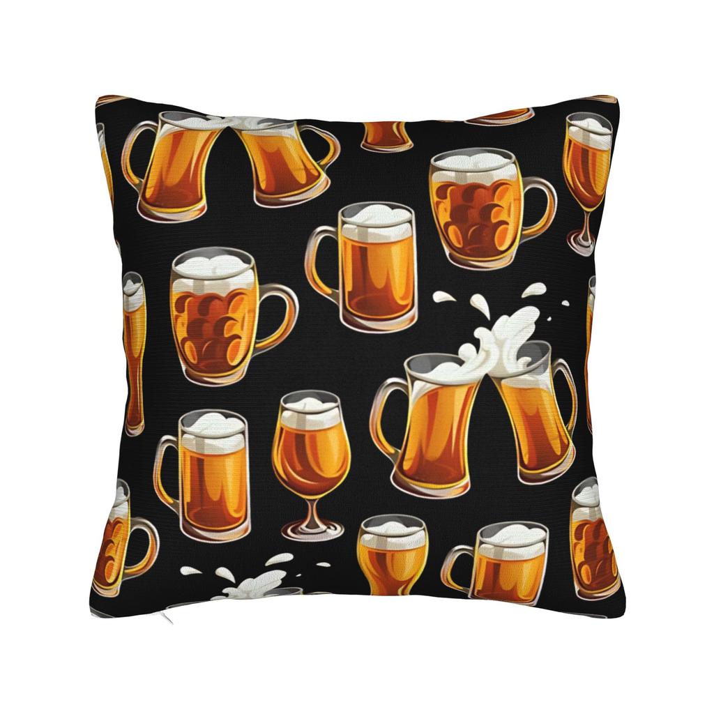 Soft and Sweet Home Beer Pattern Decor Pillowcases Accessories  Pillow Cover Square Multiple Sizes