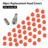 With One Plug One Screw M8 48pcs Dent Repair Paintless Top Pit Tool Car Dent Repair Tool Hook Hammer Replacement Head