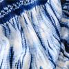 Ethnic Tie-Dye Blue & White Cotton-Linen Scarf: Mori Girl Travel Shawl & Literary Accessory